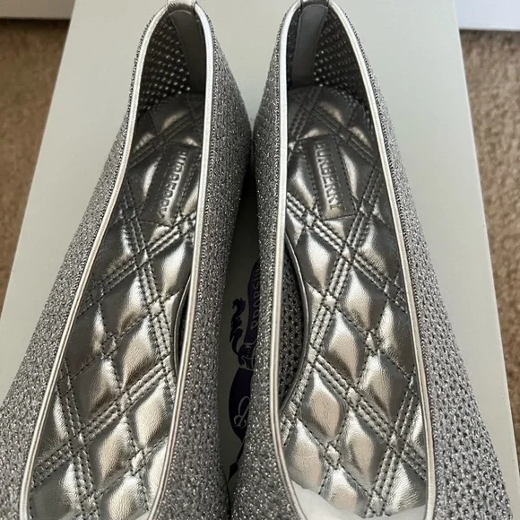 Burberry Women's mesh Metallic Silver ballerina - Picture 4 of 6